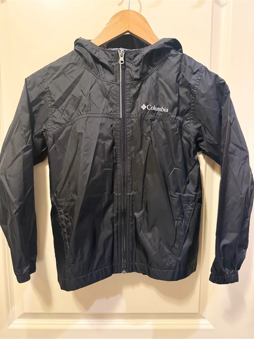 Columbia Kids' Black Hooded Windbreaker Jacket